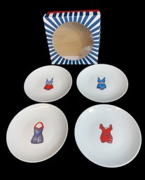Prima Design Old Fashioned Swimsuit Plate Set 4pc