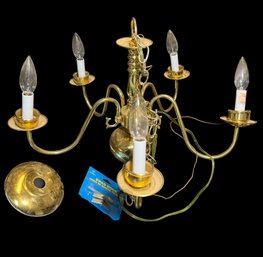 Thomas Lighting Brass Hanging Ceiling Chandelier 5 Fixture Light (B)