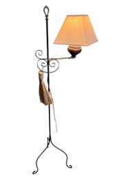 Wrought Iron Adjustable Floor Lamp Works! (BR)