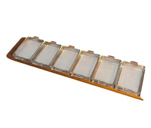 MCM Danish Aperitif Serving Tray With Glass Bowls (DR)