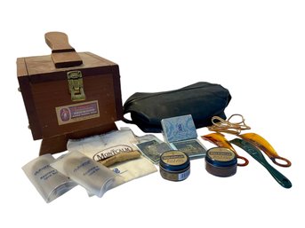 Coach Toiletry Leather Bag, Esquire Shoeshine Box, Accessories (L)