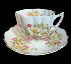 Victoria Cartwright & Edwards Bone China Floral Teacup & Saucer
