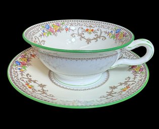 Mintons Shaftesbury English Floral Teacup & Saucer