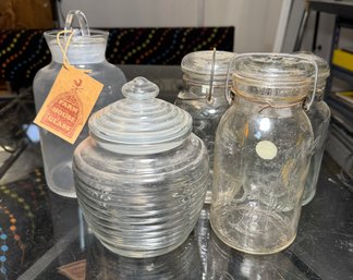 Glass Jars & Storage Farm House Glass, Ball Jars 5pc (B)