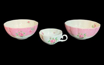 Royal Albert Baking Bliss Mixing Bowl Pair & Mug Floral Rose Style