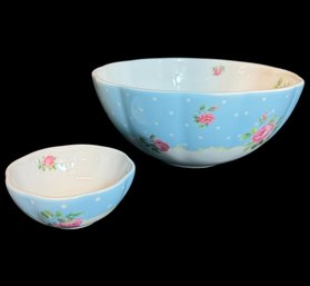 Royal Albert Baking Bliss Blue Mixing Bowl & 1/2 Cup Ramekin Dish
