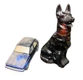 Avon Perfume Bottles German Shepherd & Volkswagon Vehicle (B)