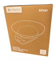 Etekcity Silver Digital Kitchen Scale With Bowl (K)