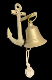 Brass Ships Anchor Nautical Bell Wall Hanging (B)