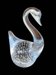 Bubbled Glass Swan Figurine (DR)