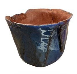 Original Signed Blue Studio Pottery Trinket Bowl