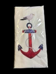 Marblehead MA Flour Sack Kitchen Towel 30x30 Inches New (B)
