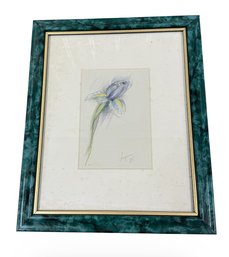 1980s Original Signed & Framed Floral Art