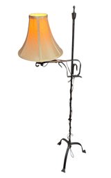 Wrought Iron Adjustable Floor Lamp Works! (BR)
