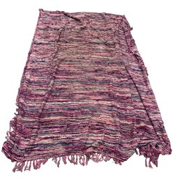 Large Purple Handknit Blanket