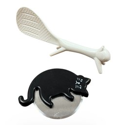 Black Cat Pizza Cutter & Squirrel Spatula