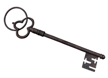 Large Metal Key On Ring Interesting Decor