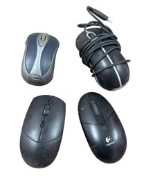 3 Wireless Computer Mouse & 1 Wired Mouse 4pc
