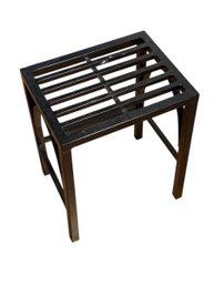 Small Black Metal Plant Stand Table (DR)