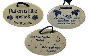 Mountain Meadows Pottery Hanging Plaque 3pc (DR)