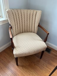 Side Chair Yellow And Green Fabric
