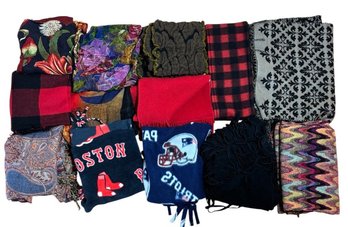 Cashmink, Essential Classic, And Unbranded Large Collection Of Scarves 20pc (BR1)