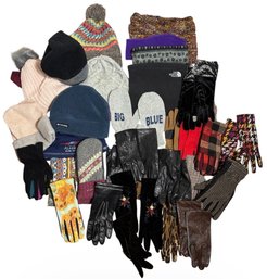 Ralph Lauren, Big Blue Swampscott, Colombia, North Face And Other Assorted Gloves, Hats, And More