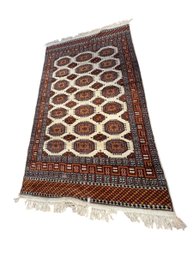 Orange And Red Persian Style Floral Rug (DR)