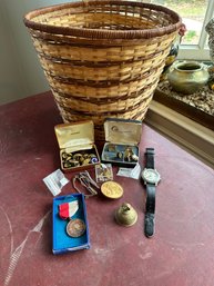 Inside Dresser And Basket Lot