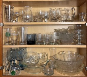 Three Shelves Full Of Assorted Glassware (K)