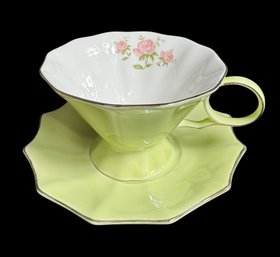Meritage Chartreuse Teacup & Saucer