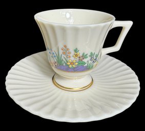 Lenox Rutledge Floral Teacup & Saucer