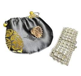 Faux Diamond Studded Bracelet & Ring Costume Jewelry