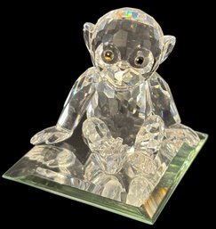 Swarovski Crystal Chimpanzee Figurine