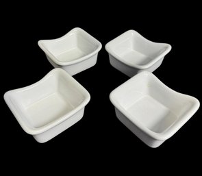 Rachel Ray White Stoneware Ramekins 4pc Set