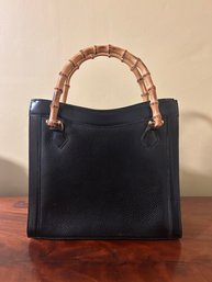 Bamboo Handle Purse - Vintage