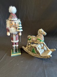 Nutcracker And Rocking Horse Music Box