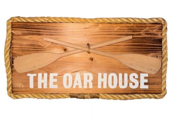 The Oar House Hanging Wooden Wall Sign (BE)