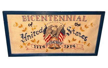 Bicentennial Needlepoint Framed Wall Art (BE)