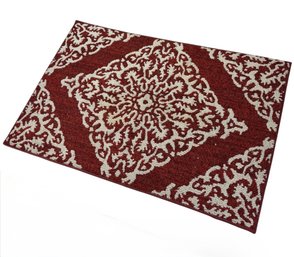 Red & White Armenian Style Floor Rug (BA2)