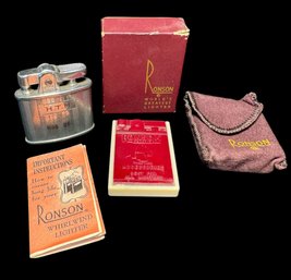 Vintage Ronson Cigarette Lighter With Original Case & Packaging (BR2)