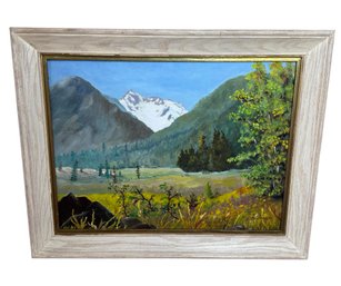 H.S. Irvine Silver Tip At Hope British Columbia Original Framed Painting (LR)