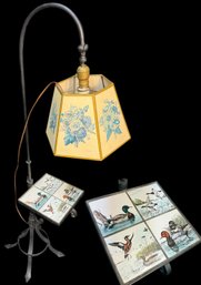 Mallard Duck Tiled Iron Floor Lamp Works!