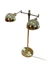 Brass Double Light Floor Lamp (lr)