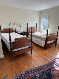 Pair Of Twin Mahogany Beds