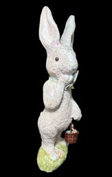 Velvet Style Easter Bunny Statue 22 Inches Tall (GB2)