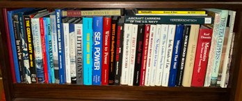 Shelf Full Of Assorted Military & Sailing Books (BDR)