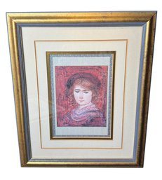 Edna Hibel (1917-2014) Red Head Framed Art Print
