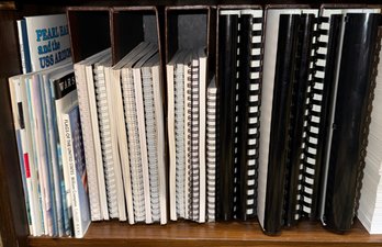 Shelf Full Of Assorted Military Books & Nautical Calendars (BDR)