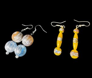 Dangly Costume Jewelry Earrings 2 Pairs